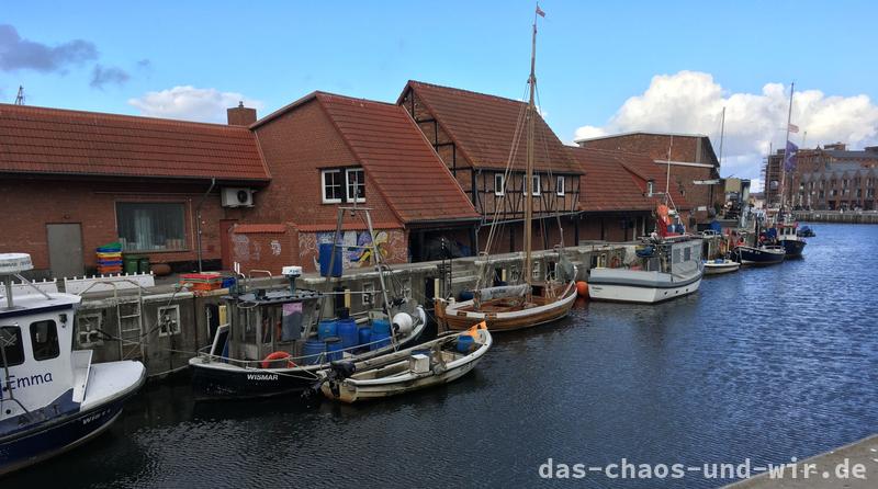 Hafen von Wismar mit Fischerbooten