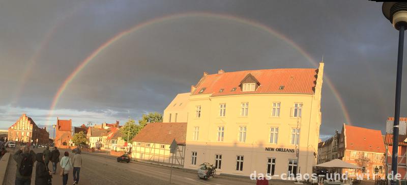 Wismar mit Regenbogen
