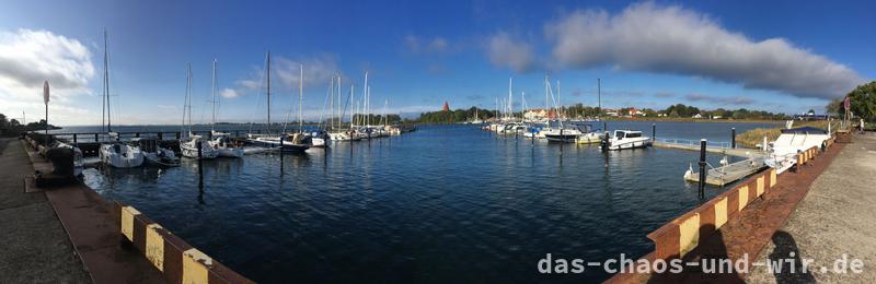 Aussicht vom Stellplatz am Poeler Forellenhof