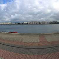 Warnemünde - Blick vom Stellplatz auf den Strom