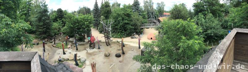 Blick über den Wasserpark in Turisede