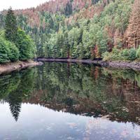 Okertal - Ausgleichsbecken Kraftwerk an der Oker im Harz