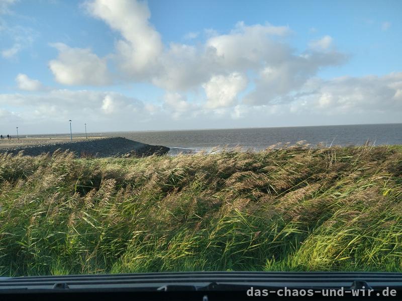 Blick aus dem Fenster auf dem Stellplatz Neuharlingersiel