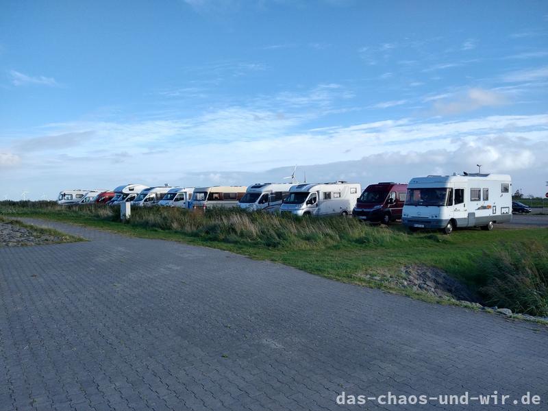 Stellplatz Neuharlingersiel am Hafen in erster Reihe