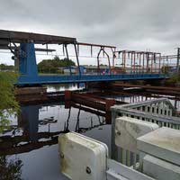 Zugbrücke in Emden geschlossen