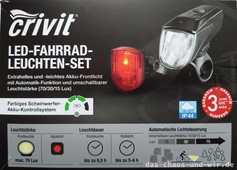 LED-Fahrradleuchten-Set 2021 von crivit im Test