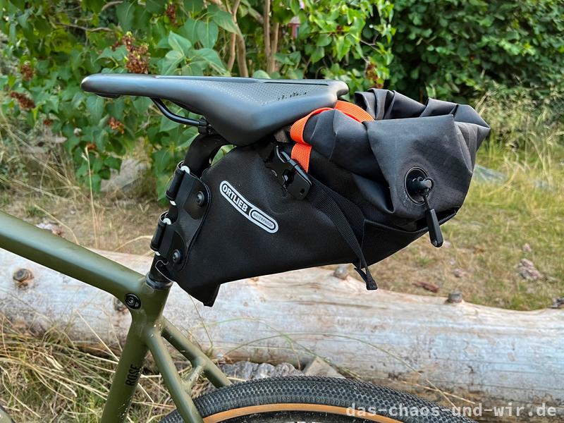 Fast leeres Seat Pack maximal aufgerollt