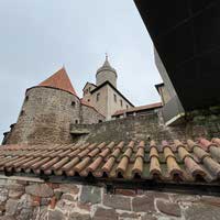 Turm der Leuchtenburg und Brücke zum Wünschen