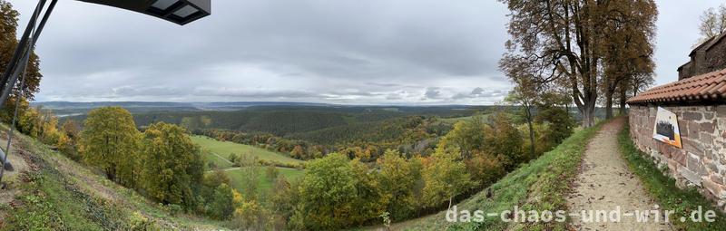 Blick vom Panoramaweg um die Leuchtenburg