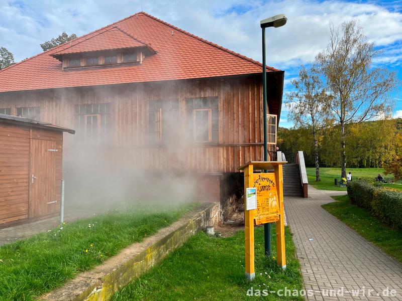 Lüften der Zerstäuberhalle am Abend