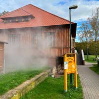 Lüften der Zerstäuberhalle am Abend