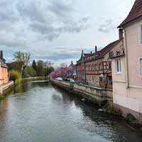 Fluss Haßlach in Kronach